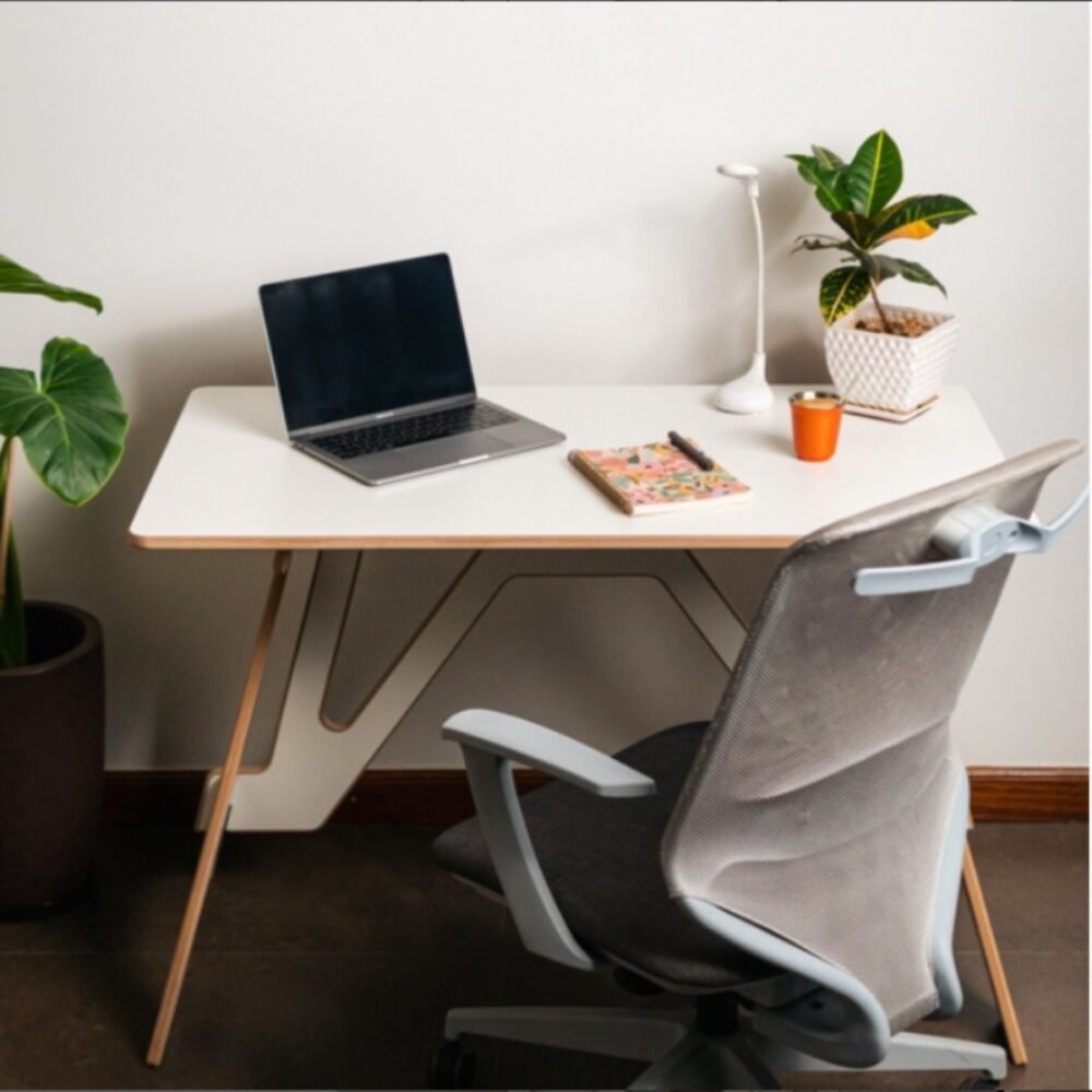 White Built-in Reception Desk